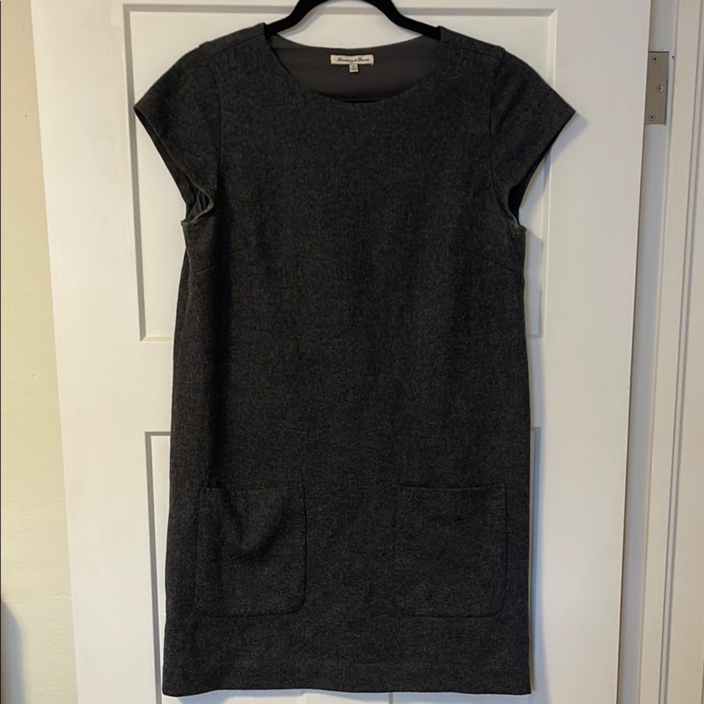 Madewell Gray Cap Sleeve Dress